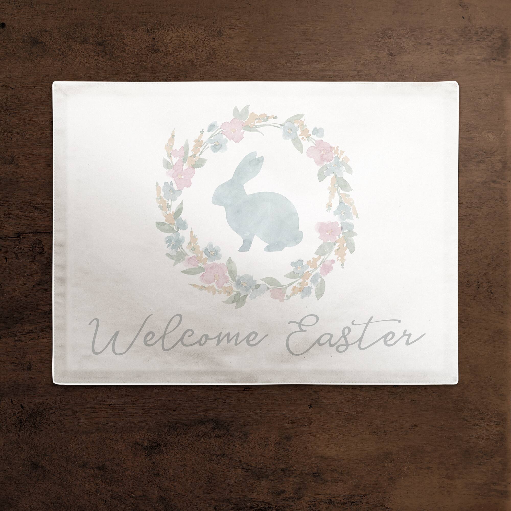 Easter Wreath KAM 2 18" x 14" Poly Twill Placemat